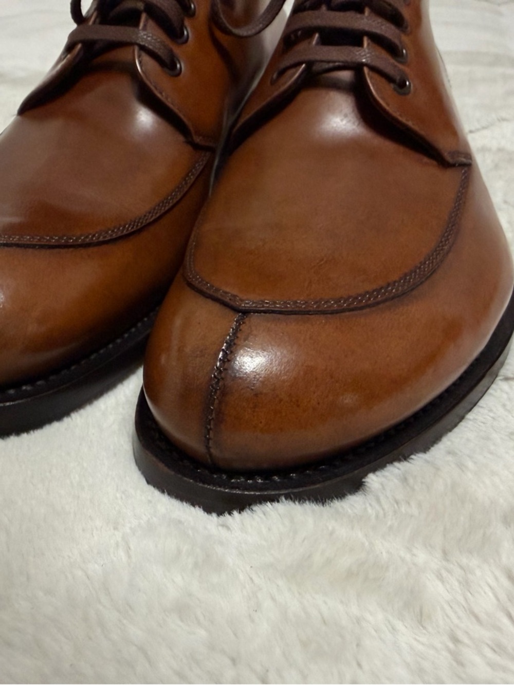NEW! $1,320 Prada Split Toe Apron Lace Up Derby Oxford Brown Shoes 10.5 11 - Picture 5 of 14